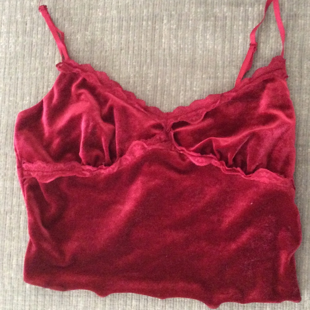 Red crop top shein